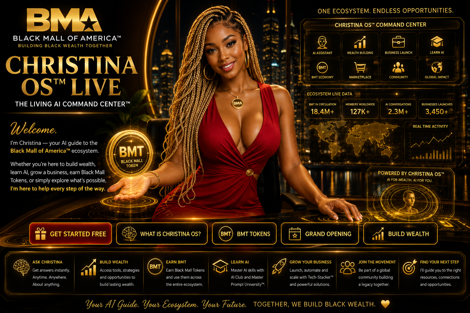 Christina, the AI guide at the heart of Black Mall of America